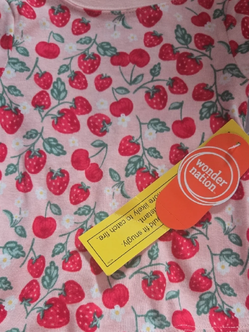 Carter's Girls' Pink Strawberry Print 2 Piece PJ Set-18mos